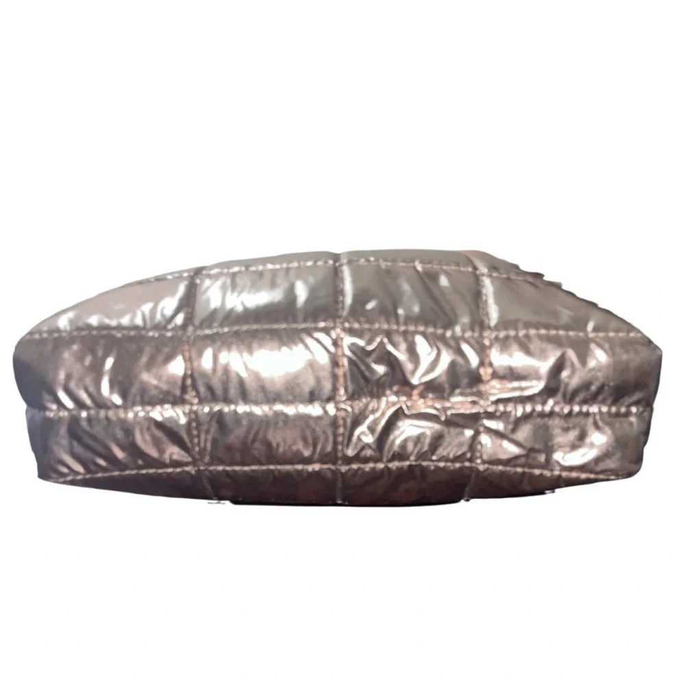 NWOT Sephora Rose Gold Metallic Quilted Puffer Makeup Cosmetic Bag